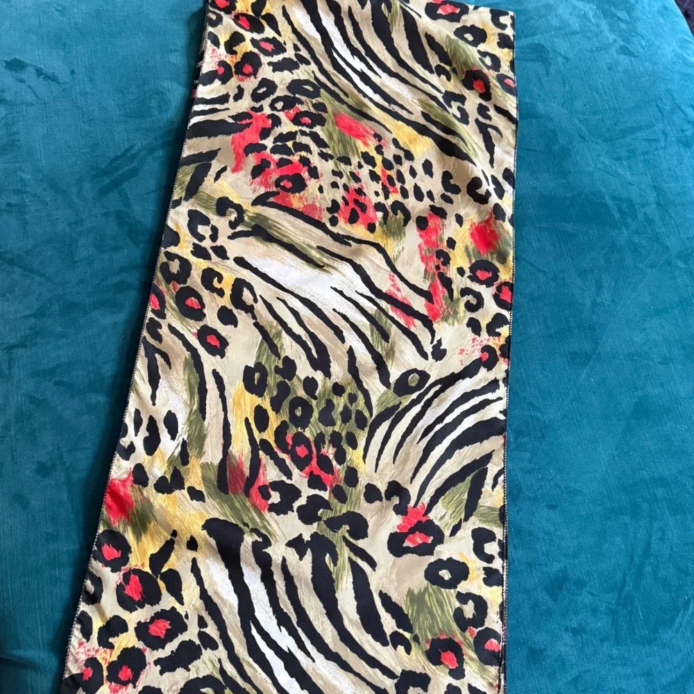 Animal Print Scarf Bundle 2 Pc Patchwork & Leopard‎ Polyester